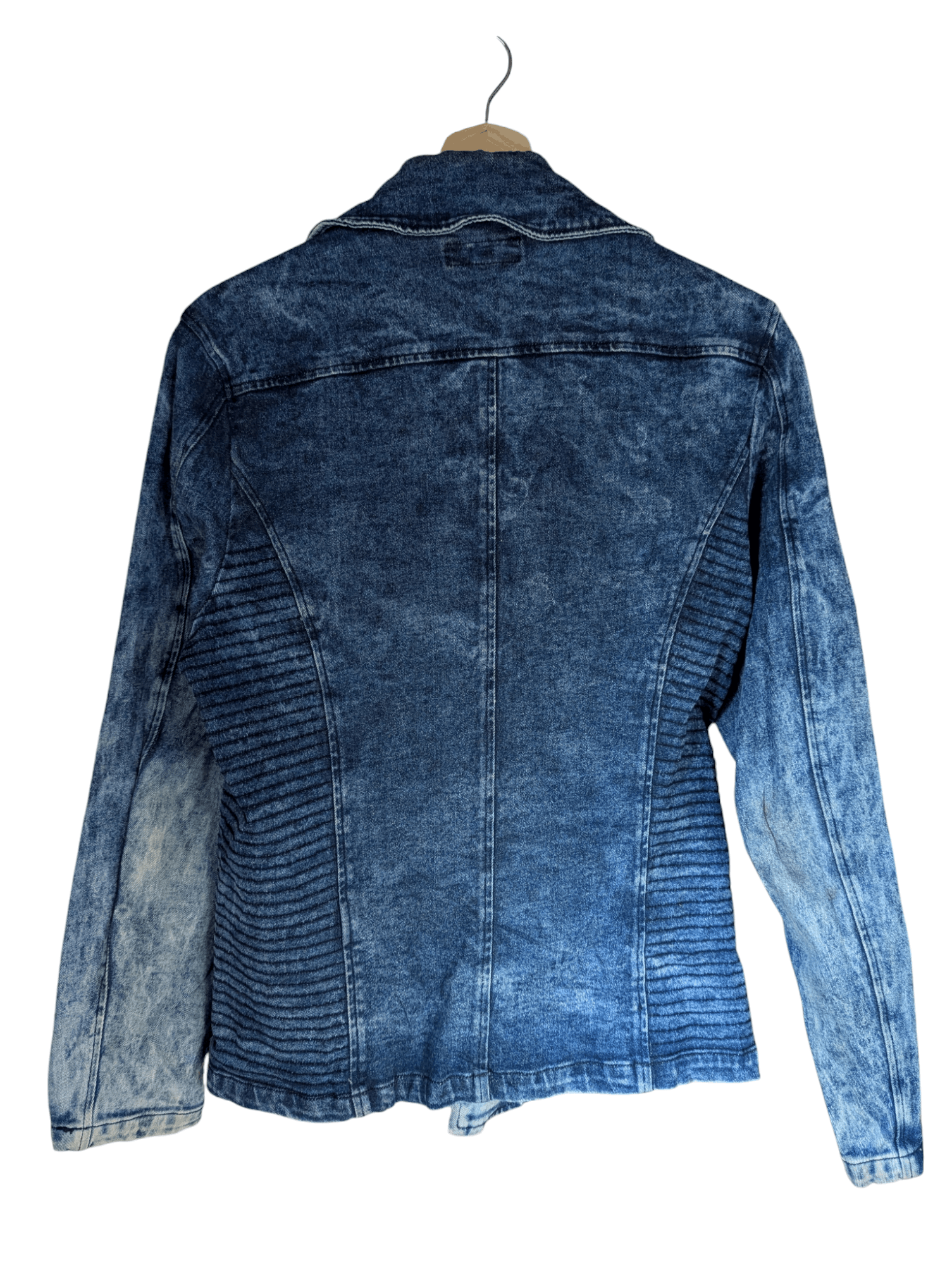 In The Attic IN THE ATTIC ASYMMETRICAL ACID WASH DENIM JACKET Size L / US 10 / IT 46 - 2 Thumbnail