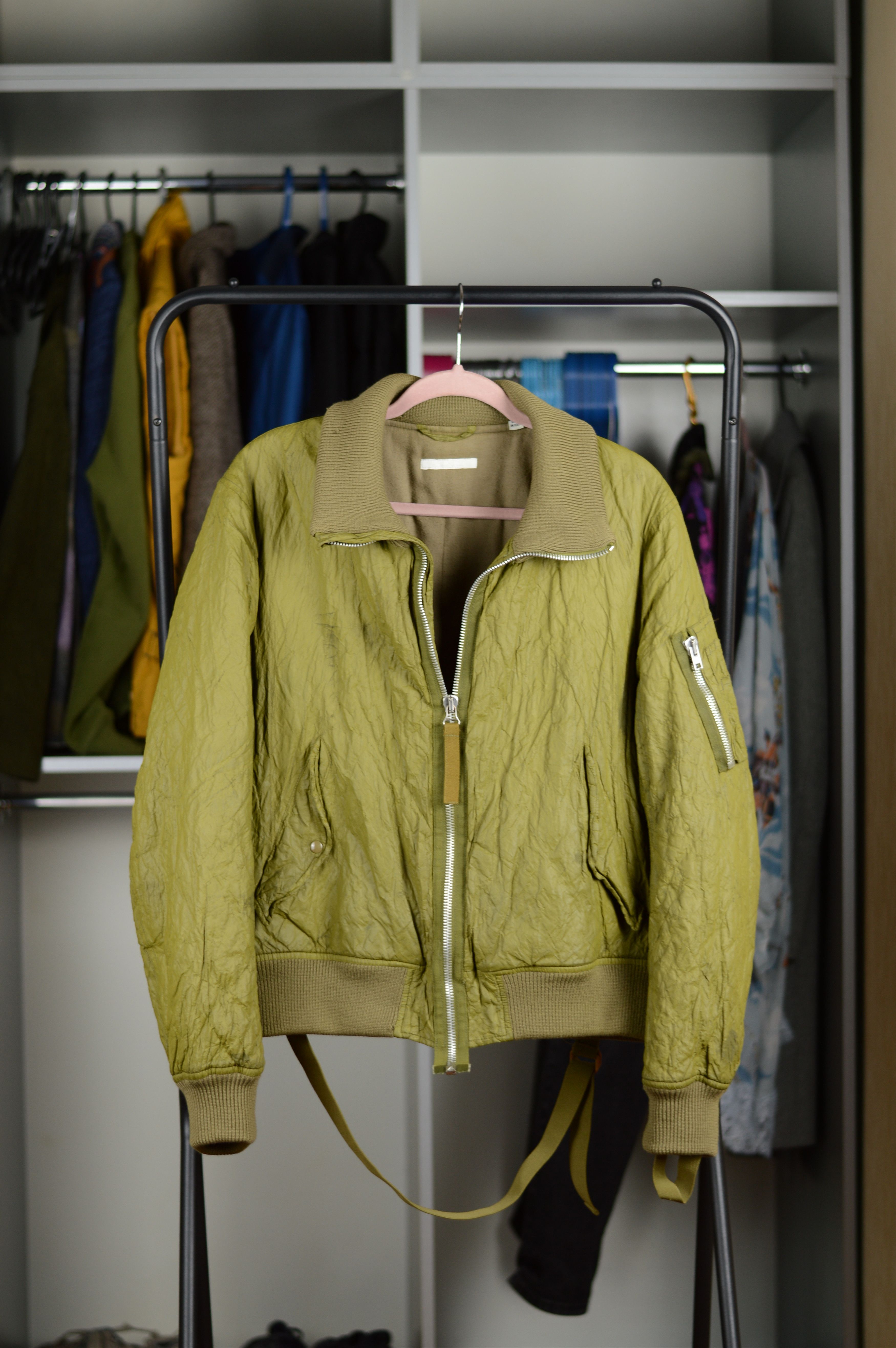Archive Helmut Lang 2003 Bondage Metal Rubberised Bomber