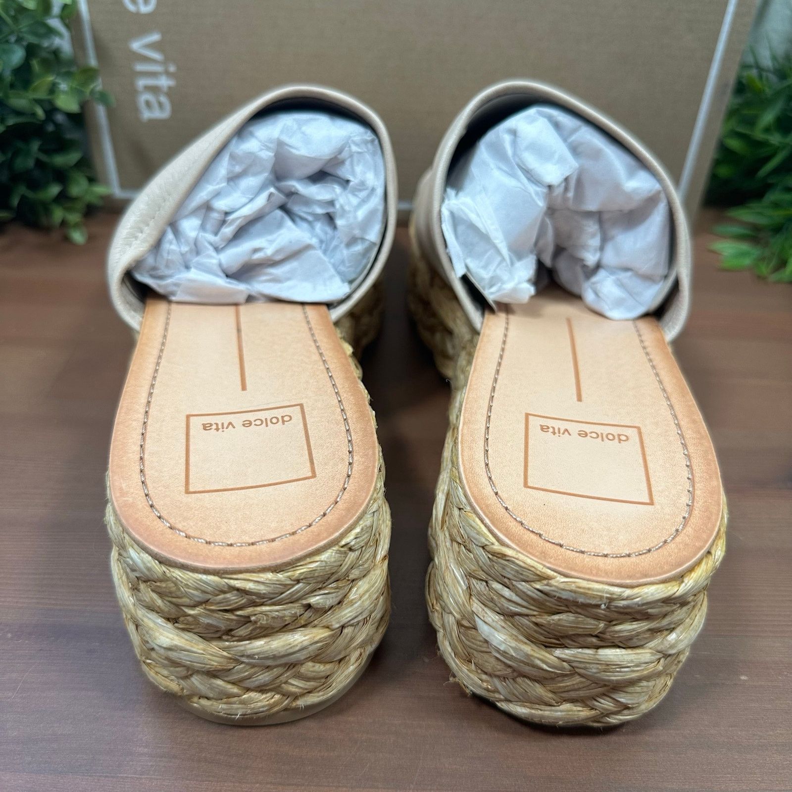 Dolce Vita Dolce Vita Pablos Raffia Bottom Slide Platforms Sandals Sand Size US 11 / IT 41 - 5 Thumbnail