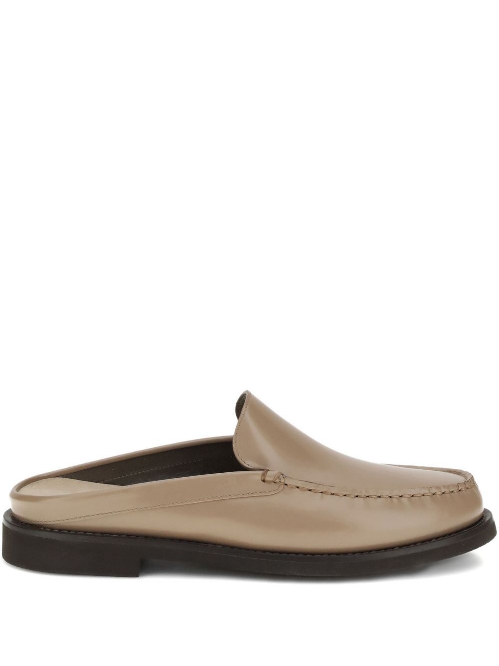 Brunello Cucinelli LEATHER FLAT MULES Size US 5 / IT 35 - 1 Thumbnail