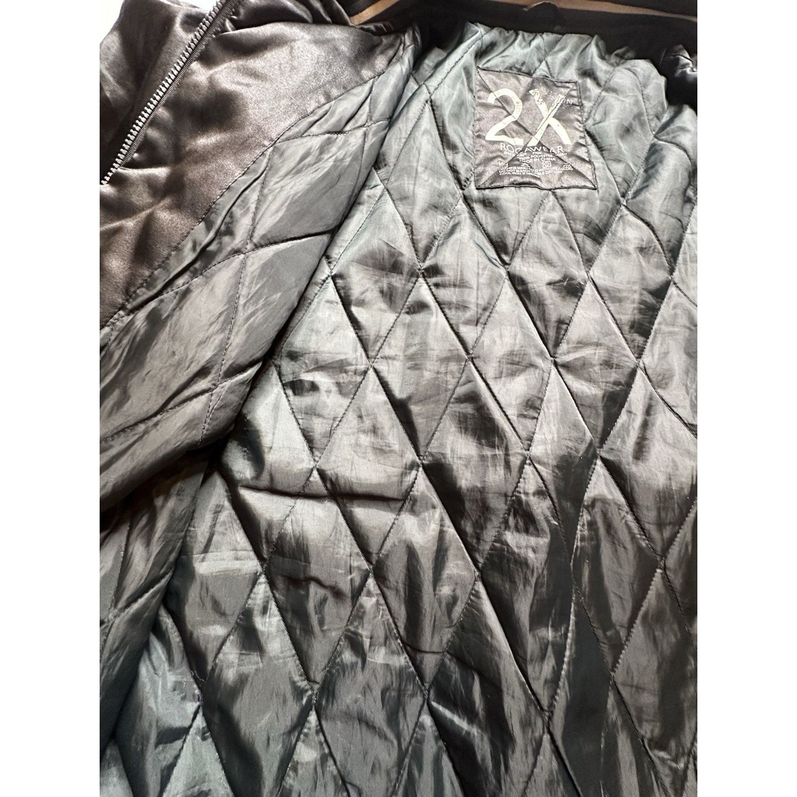 Rocawear Vintage Rare 2000’s Y2K Rocawear Bomber Satin Jacket 2XL Size US XXL / EU 58 / 5 - 11 Thumbnail