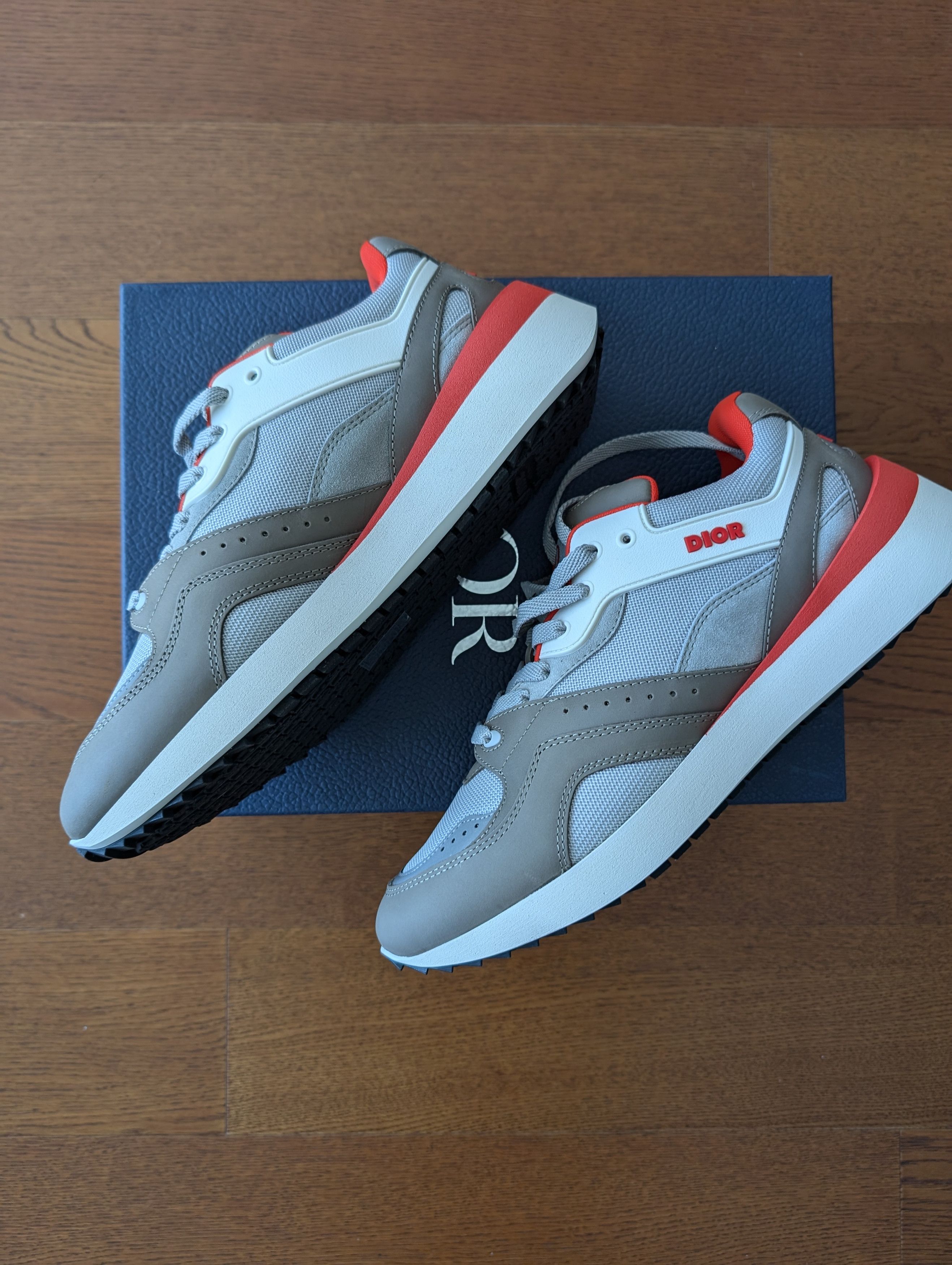 Dior NIB DIOR B29 SNEAKER ORANGE GRAY SIZE 9 42 Size US 9 / EU 42 - 5 Thumbnail