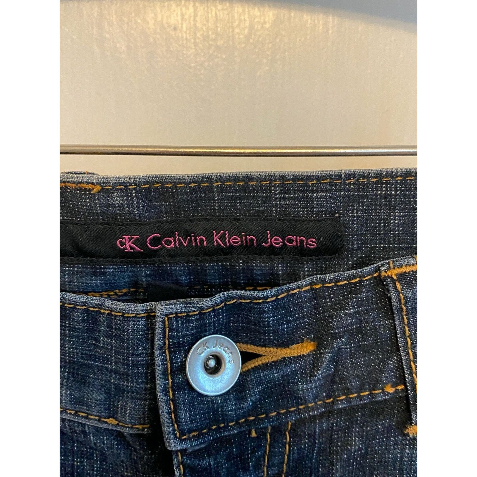 Calvin Klein CALVIN KLEIN Womens Boot Cut Dark Wash Blue Jeans light dist Size 29" - 4 Thumbnail