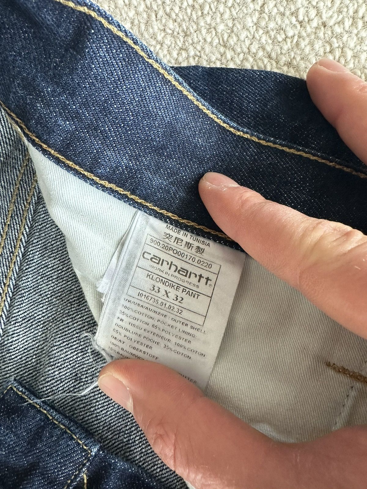 Carhartt Wip Carhartt WIP - Klondike one wash indigo 33x32 Size US 33 - 4 Thumbnail