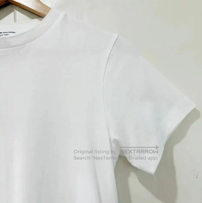 Thom Browne Thom Browne Short Sleeve White Cotton Tee . Size XXS / US 00 / IT 34 - 3 Thumbnail