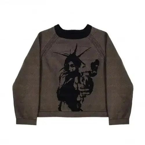 Japanese Brand × Vintage Vintage Angel Raises Gun Knitted CottonGothic Sweaters Size US M / EU 48-50 / 2 - 3 Thumbnail