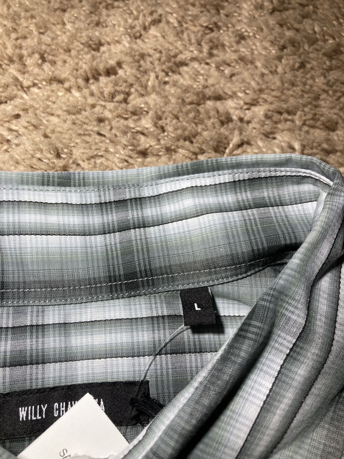 Willy Chavarria New SS25 Willy Chavarria Cholo Shadow Plaid Point Collar 90s Size US L / EU 52-54 / 3 - 3 Thumbnail