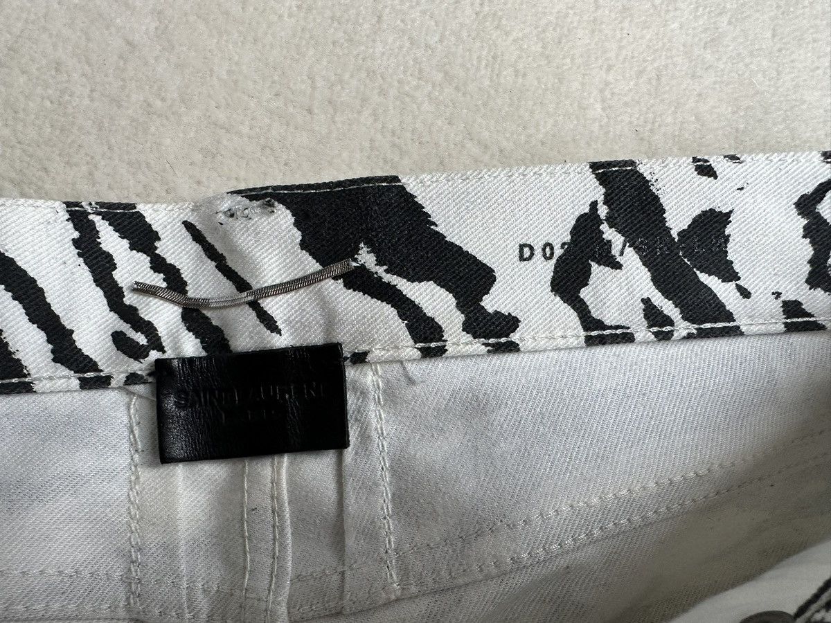 Saint Laurent Paris Grail SS14 Saint Laurent zebra denim jeans Hedi 31 D02 Size US 31 - 22 Thumbnail