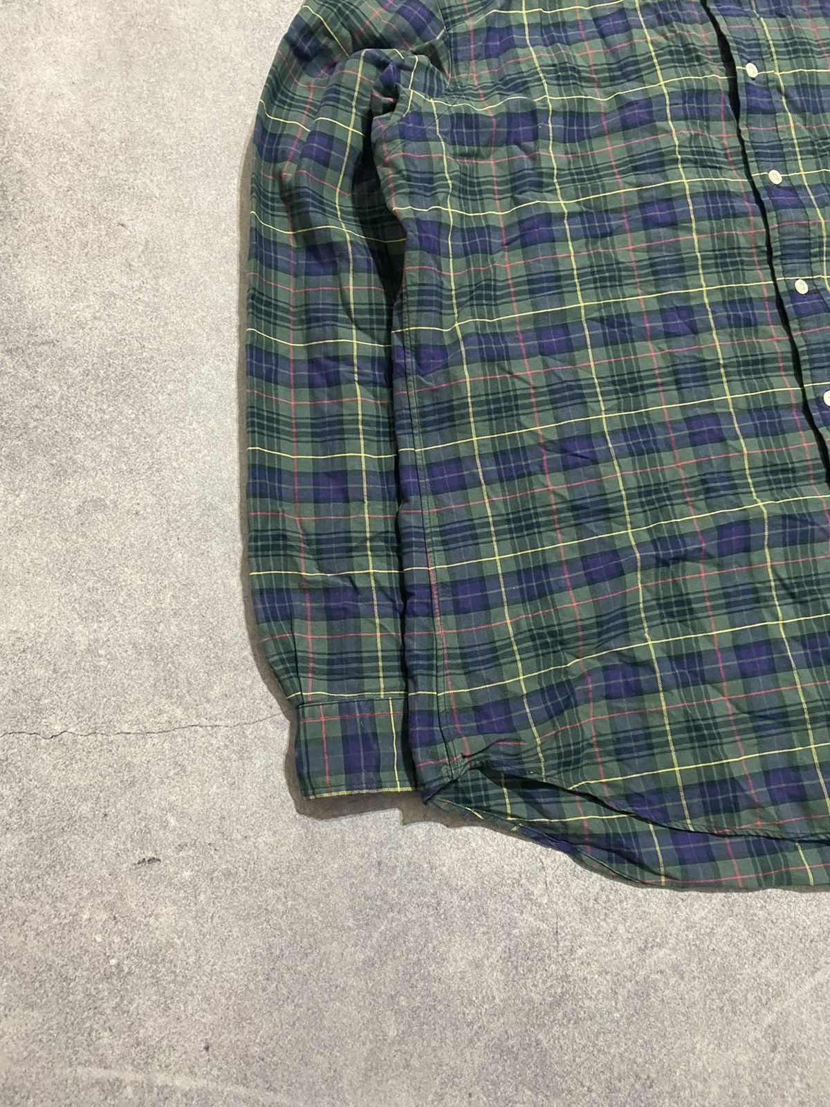 Polo Ralph Lauren × Ralph Lauren Polo Ralph Lauren Plaid Green Shirt Buttons Up Size US L / EU 52-54 / 3 - 2 Thumbnail