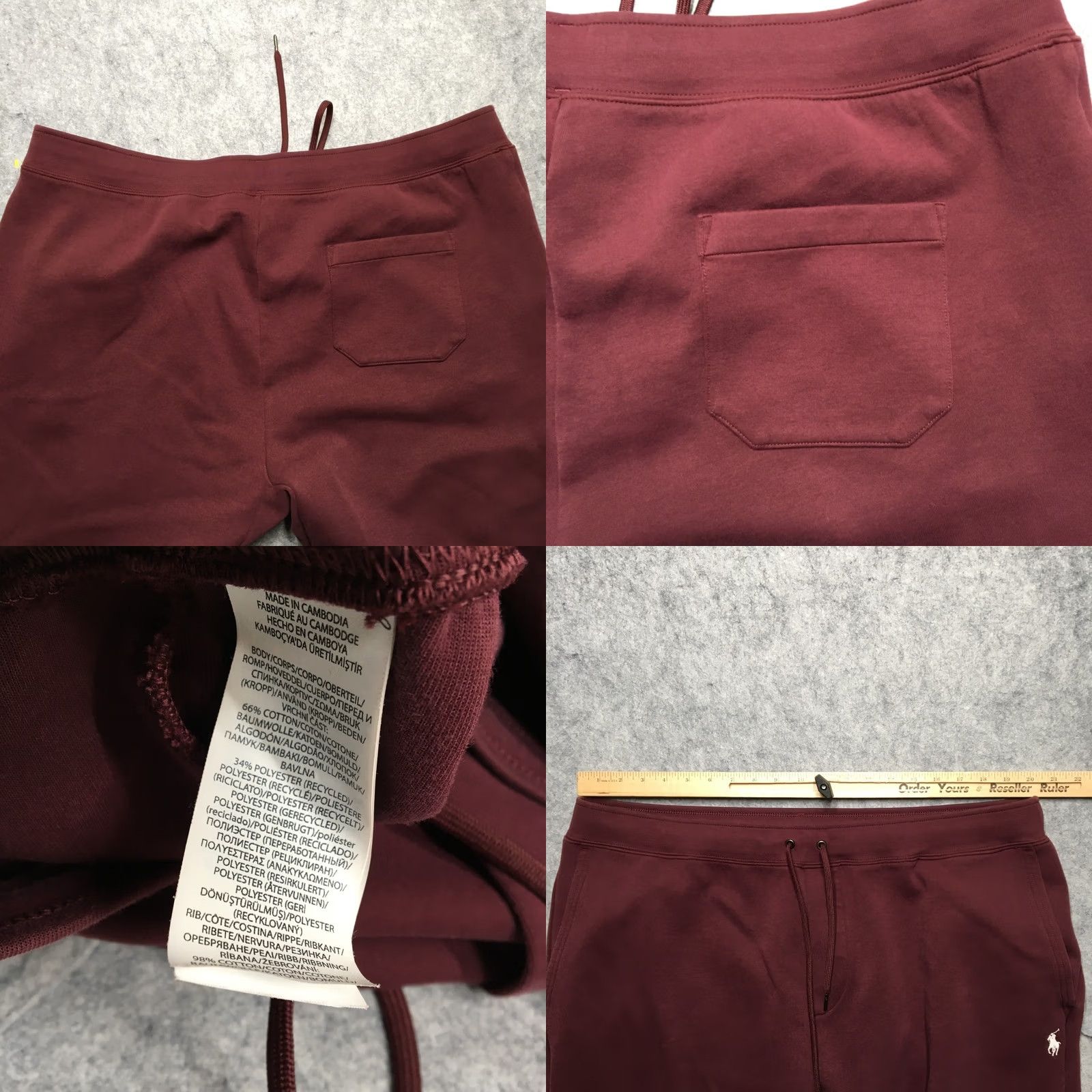 Polo Ralph Lauren Polo Ralph Lauren Pants Mens 2XB Maroon Jogger Sweatpants Performance Pony Logo Pants Size US XXL / EU 58 / 5 - 8 Thumbnail