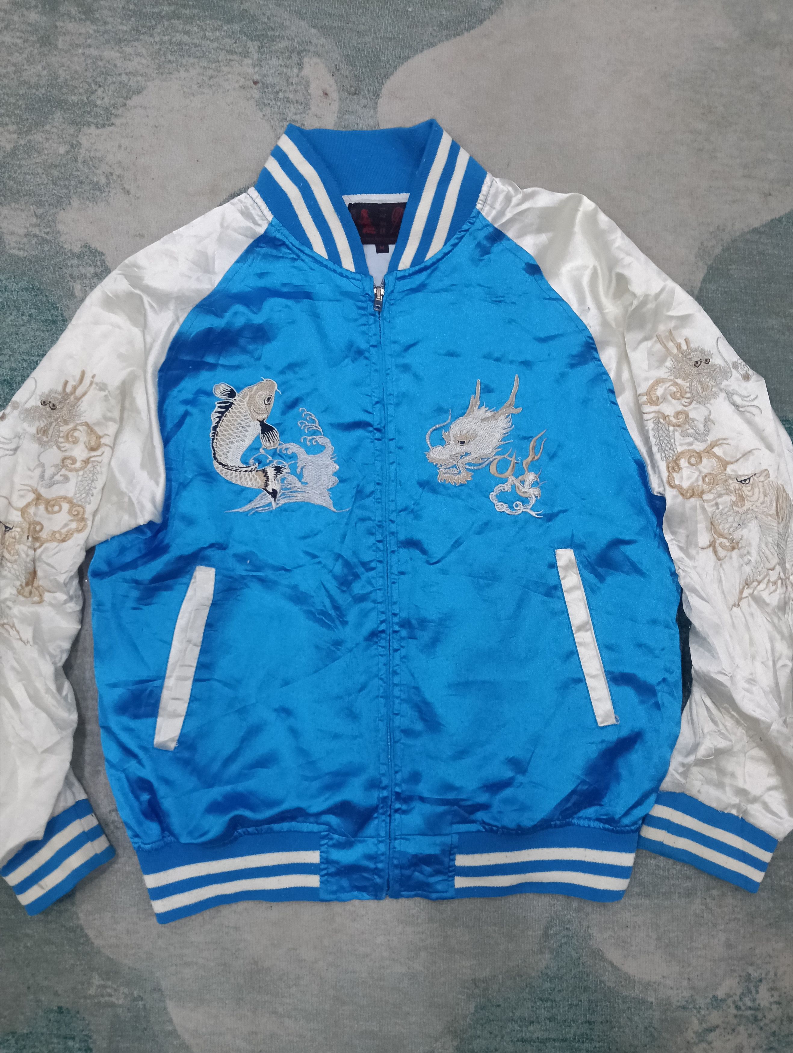 Japanese Brand Vintage Sukajan Fish N Dragon Size US M / EU 48-50 / 2 - 2 Thumbnail