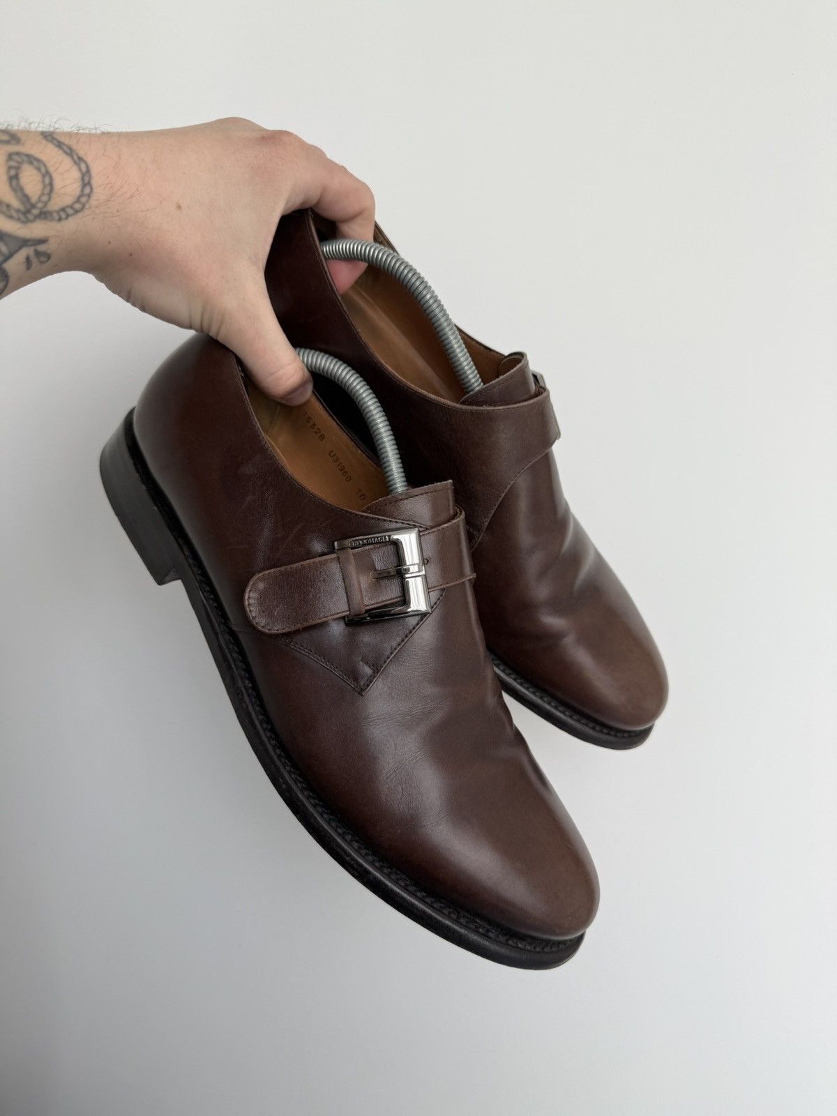 Bruno Magli BRUNO MAGLI Lucio Dark Brown Leather Single Monk Shoe Size US 11 / EU 44 - 1 Thumbnail