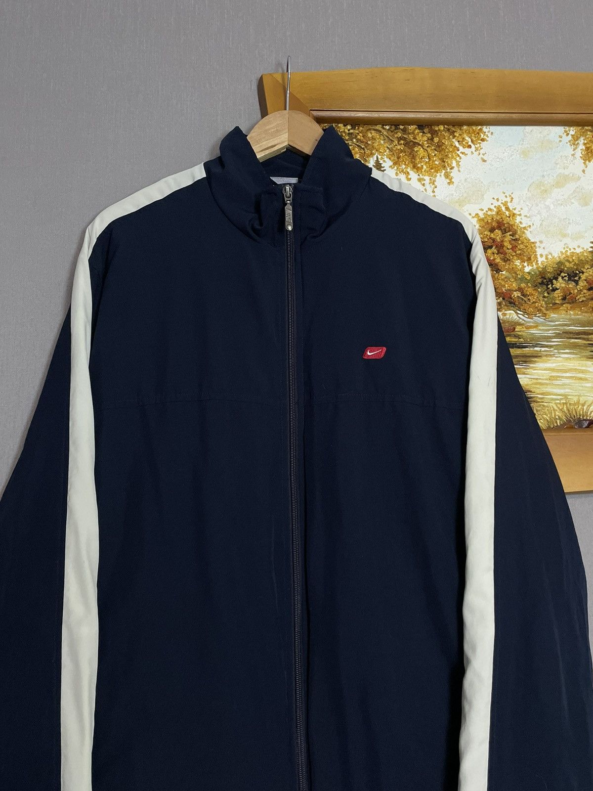 Nike × Vintage Vintage 90s Nike Blue Track Jacket Court Challenger Size US L / EU 52-54 / 3 - 5 Thumbnail