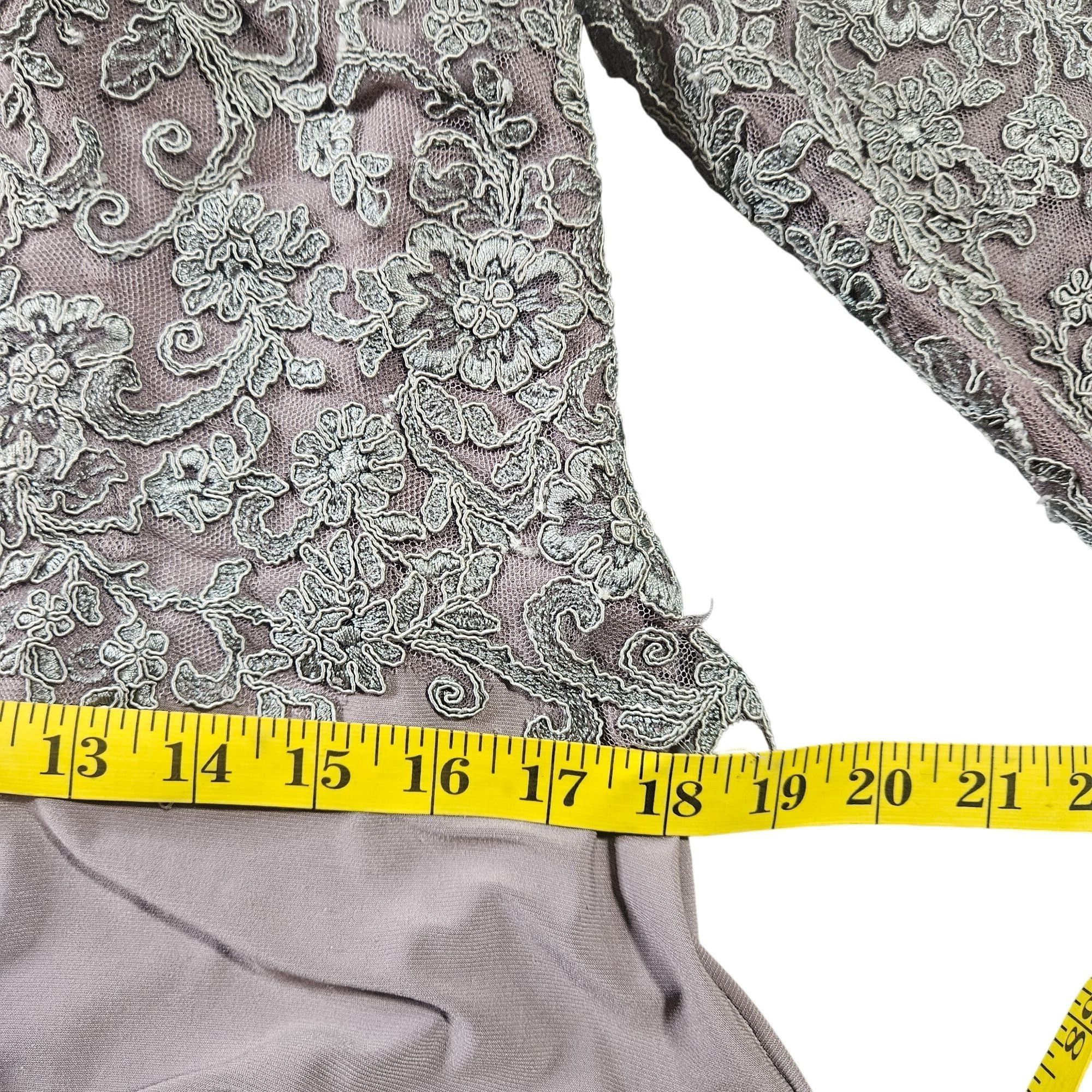 Other Jade Couture by Jasmine Lace Gown Gray 12 Formal Evening Dre Size XL / US 12-14 / IT 48-50 - 12 Thumbnail
