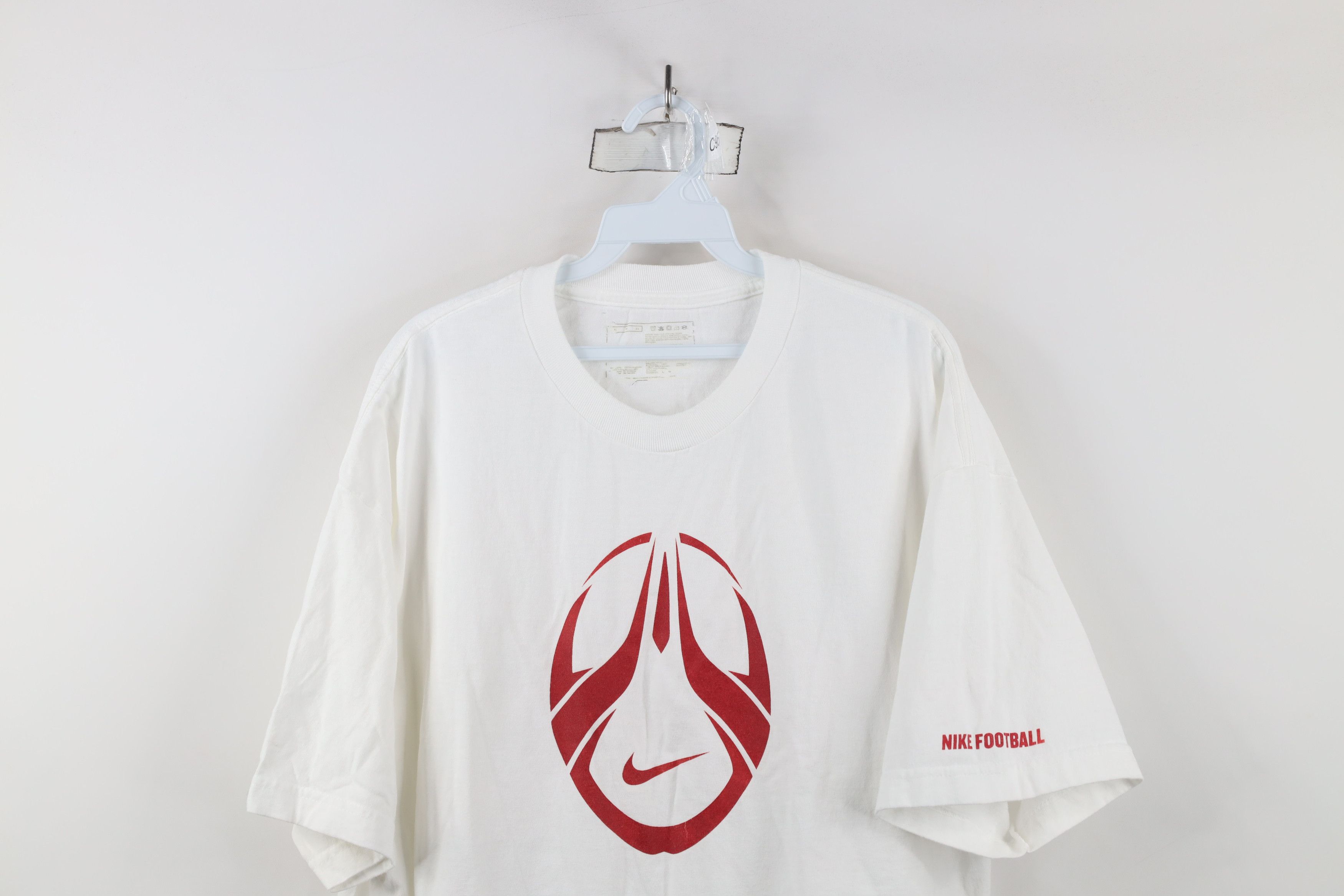 Nike × Vintage Vintage Y2K Nike Football Center Swoosh Short Sleeve T-Shirt Size US XL / EU 56 / 4 - 2 Thumbnail