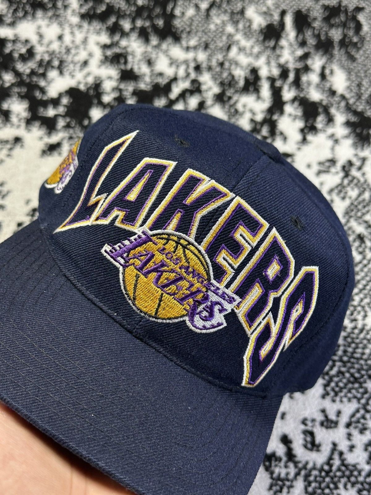 Drew Pearson Vintage NBA LA Lakers Drew Pearson Hat Velcro Strap Size ONE SIZE - 2 Thumbnail