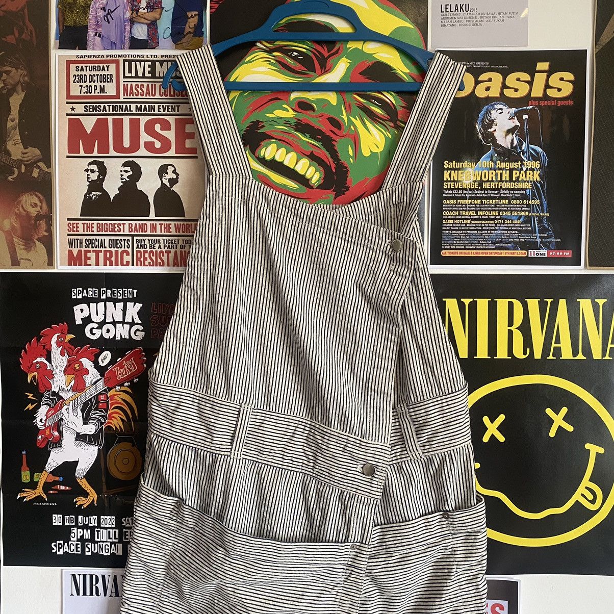 Issey Miyake Vintage Issey Miyake Hickory Stripe Overalls Dress Size S / US 4 / IT 40 - 2 Thumbnail