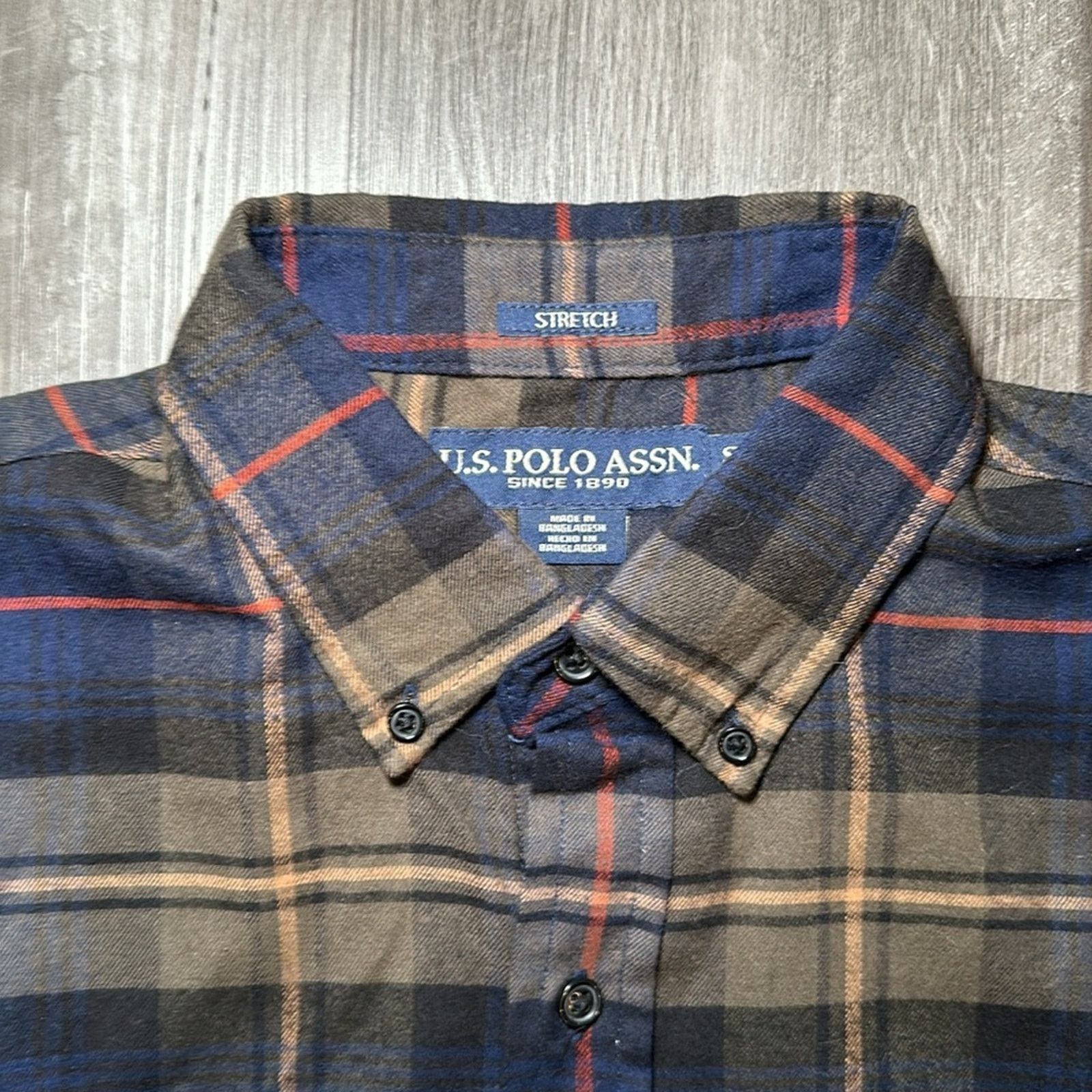 U.S. Polo Assn. U.S. Polo Assn. Stretch Flannel Long Sleeve - Small Size US S / EU 44-46 / 1 - 6 Thumbnail
