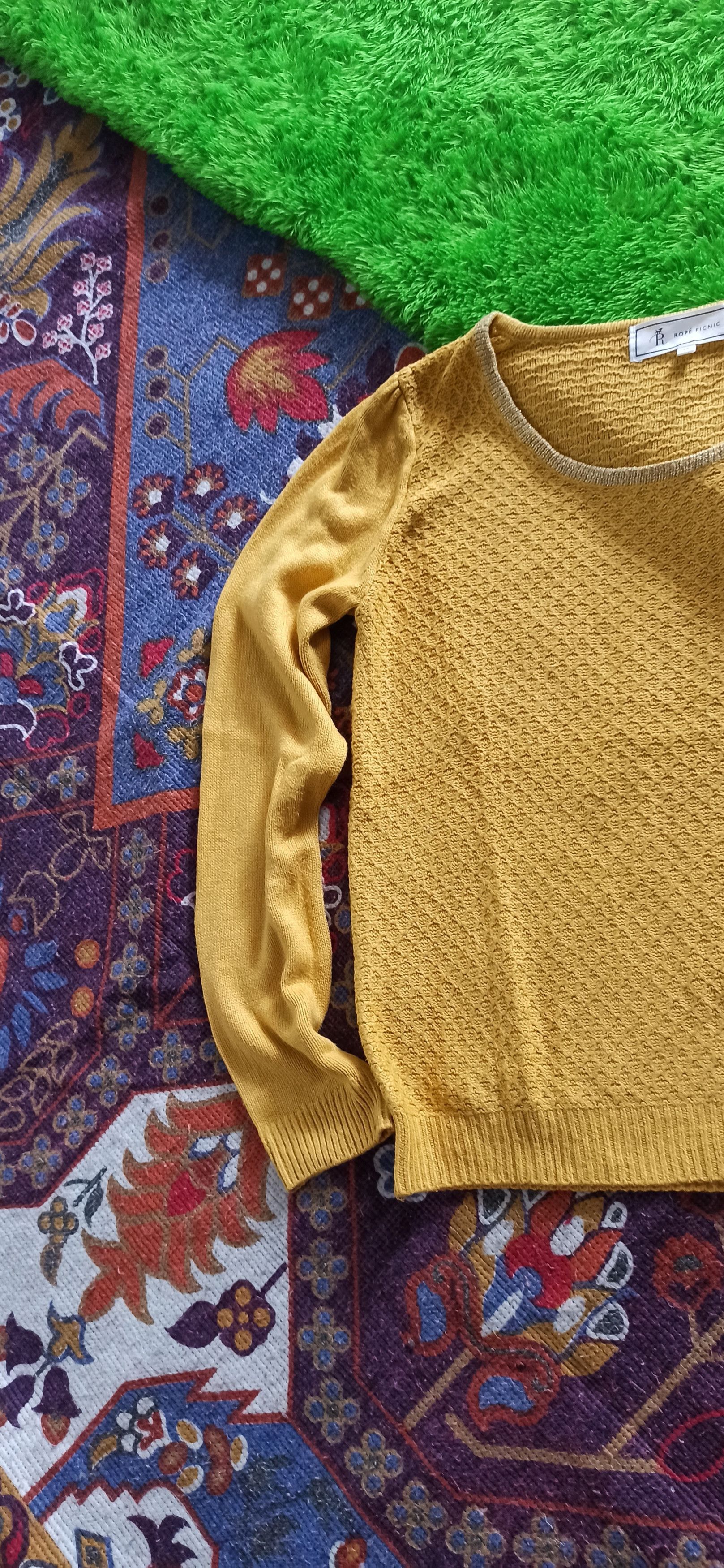 Japanese Brand Vintage Rope Picnic Yellow Knitwear Size S / US 4 / IT 40 - 3 Thumbnail