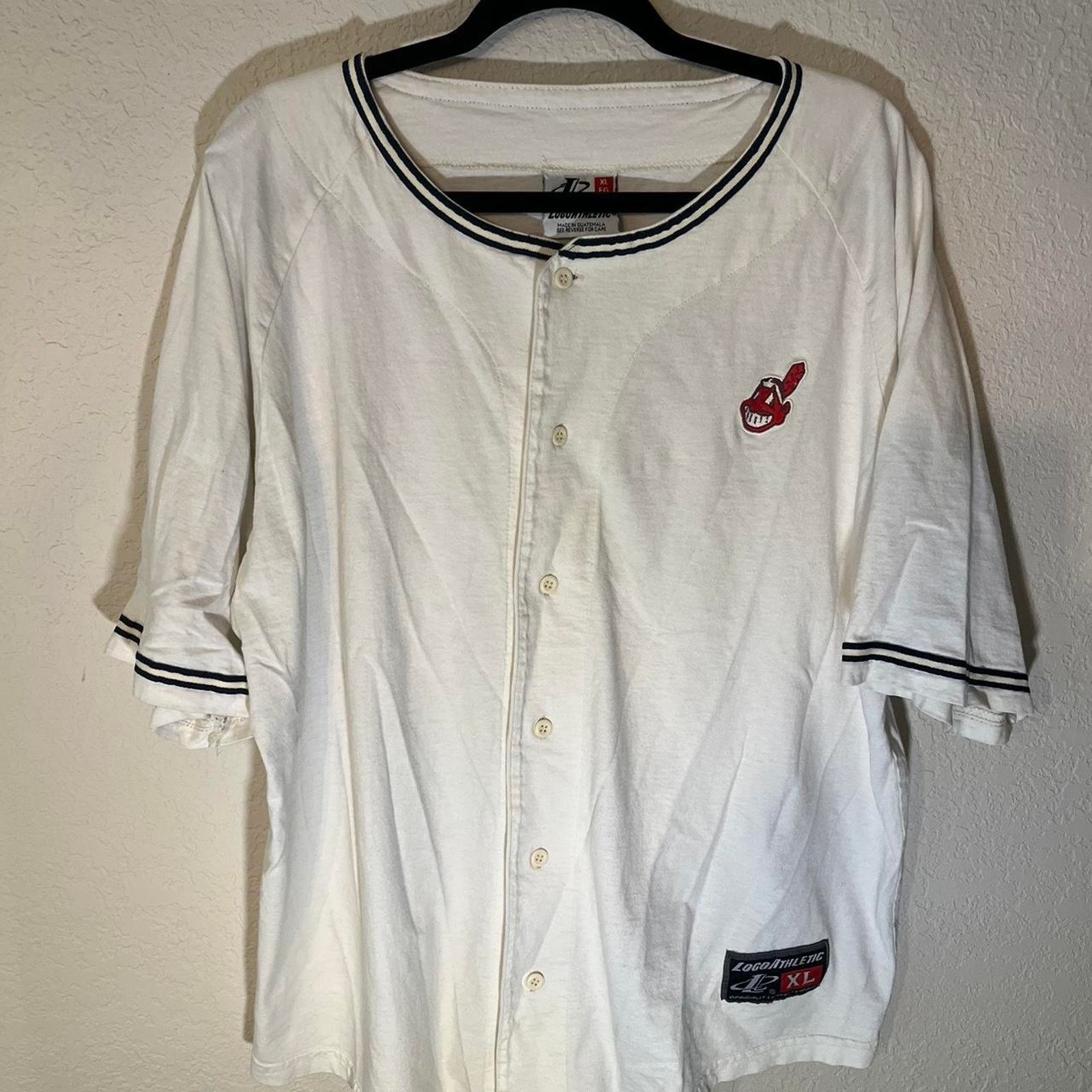 Logo Athletic Vintage 90s Cleveland MLB Kenny Lofton Baseball Jersey XL Size US XL / EU 56 / 4 - 3 Thumbnail