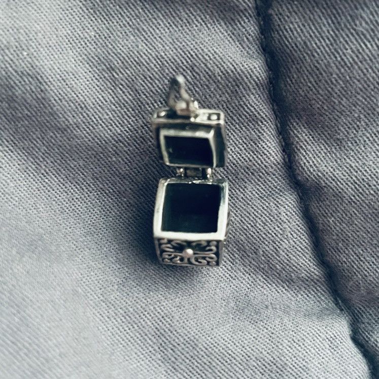 Vintage Vintage Sterling Silver 925 Pendant, Wish Box, Prayer Hinged Size ONE SIZE - 11 Thumbnail