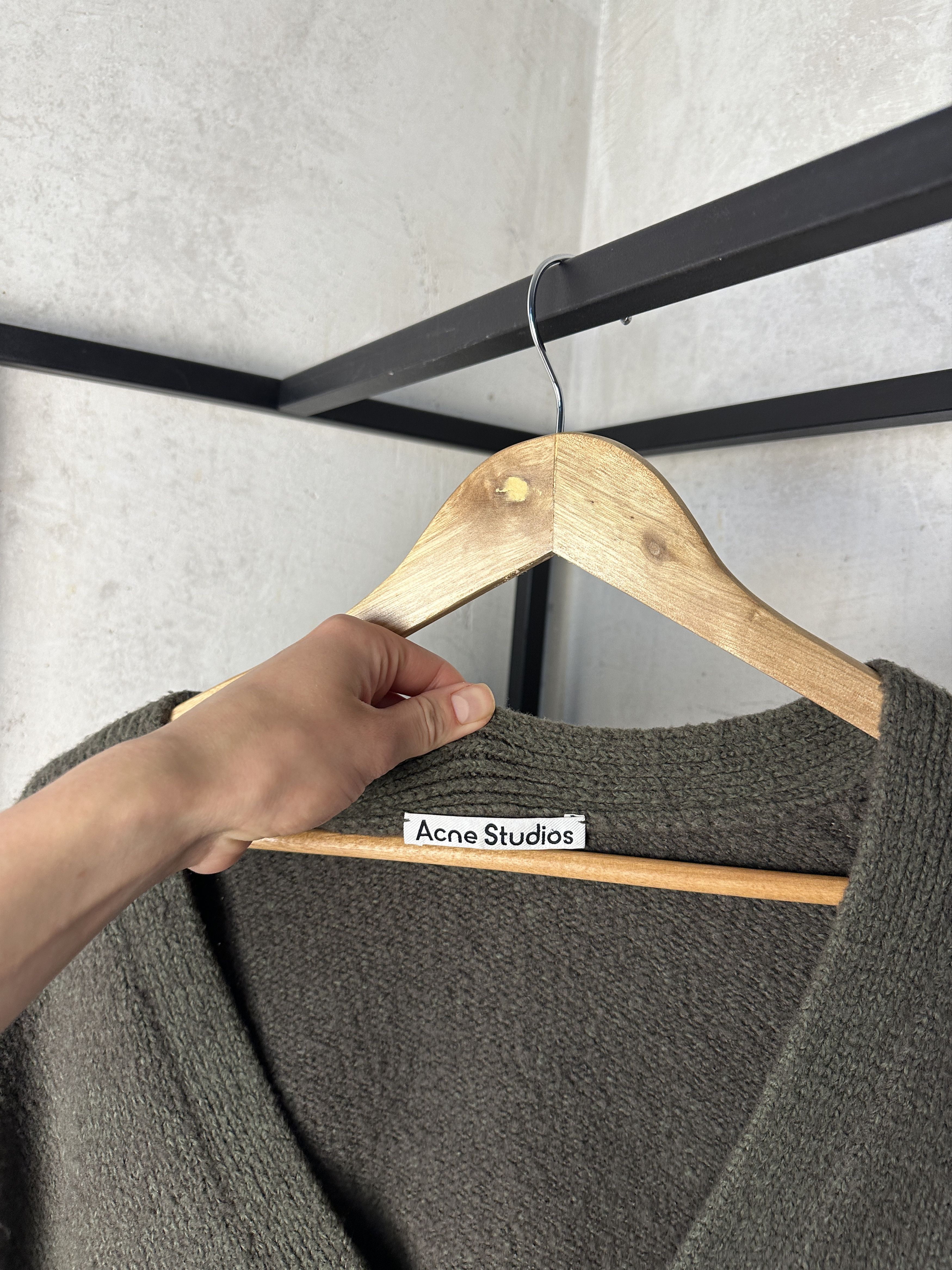 Acne Studios Acne Studios Khaki Wook Cardigan Size S / US 4 / IT 40 - 4 Thumbnail