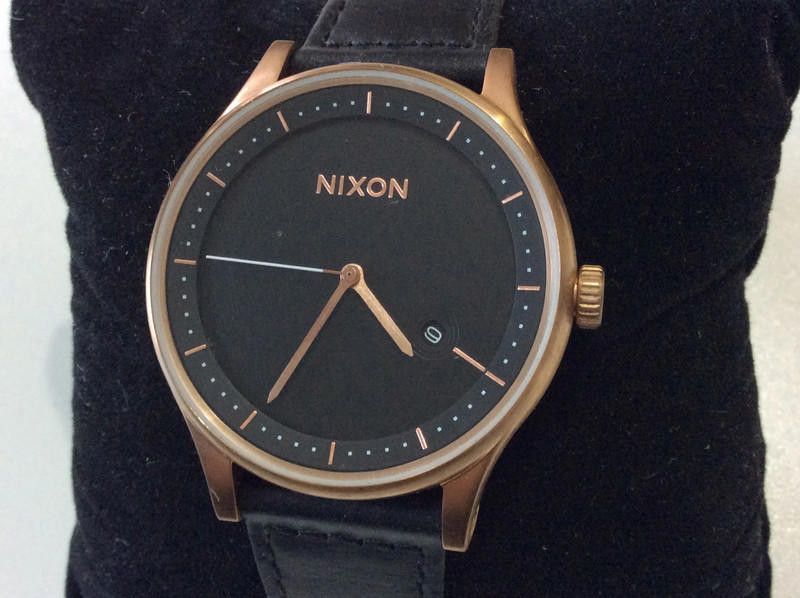Nixon Nixon men's black dial leather strap watch Size ONE SIZE - 1 Thumbnail