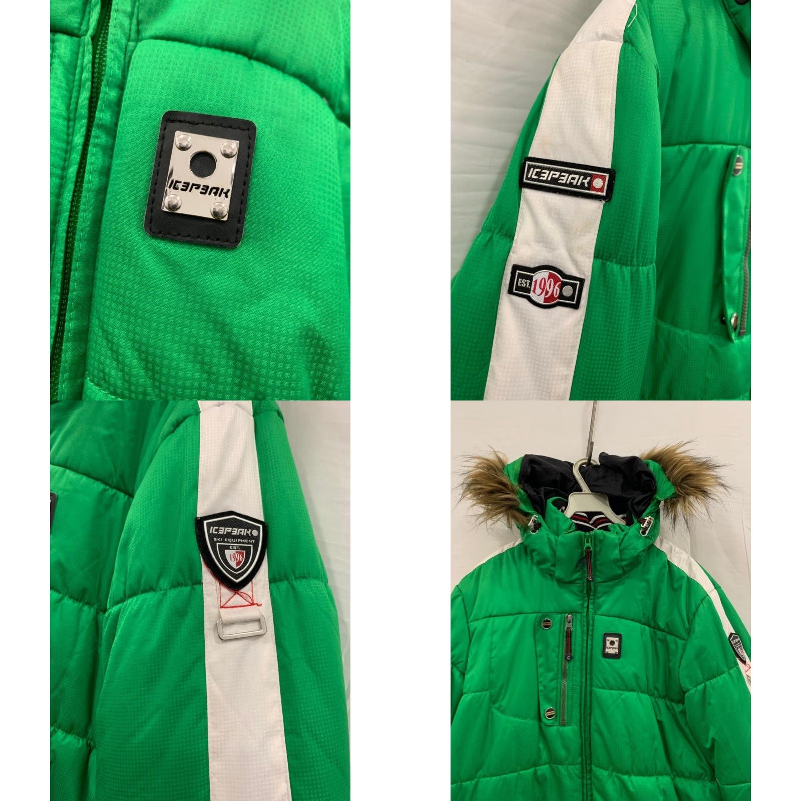 Vintage Icepeak North Point 70°N Green Puffer Jacket Fur Hood Men’s Size L EU 50 Coat Winter Ski Jacket - Hooded - Men Size US L / EU 52-54 / 3 - 11 Thumbnail