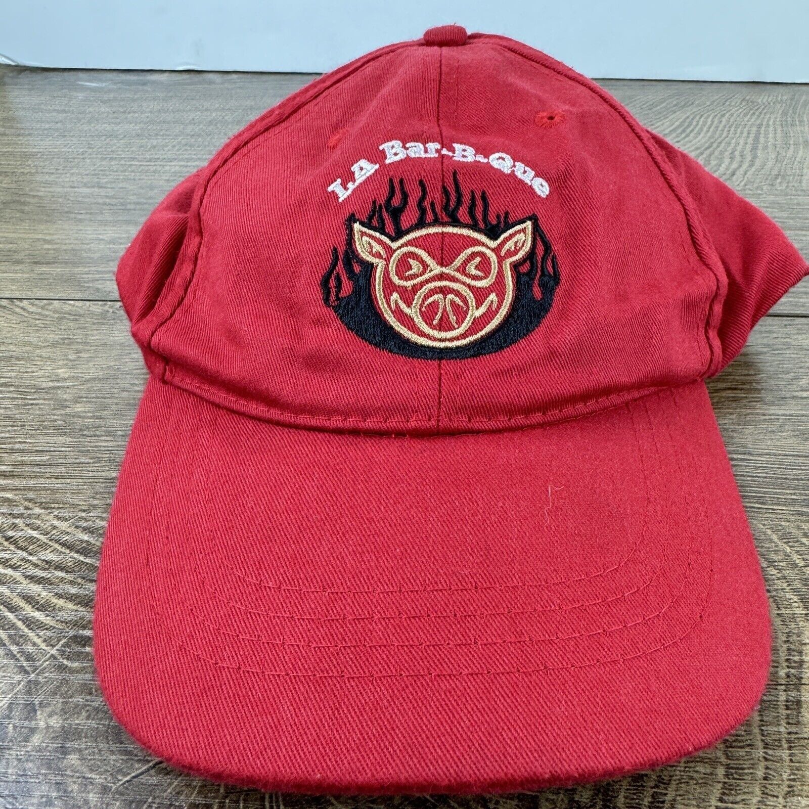 Other LA Bar-B-QUE Hat LA BBQ Hat Red Hat Adjustable Adult Size Ha Size ONE SIZE - 1 Thumbnail