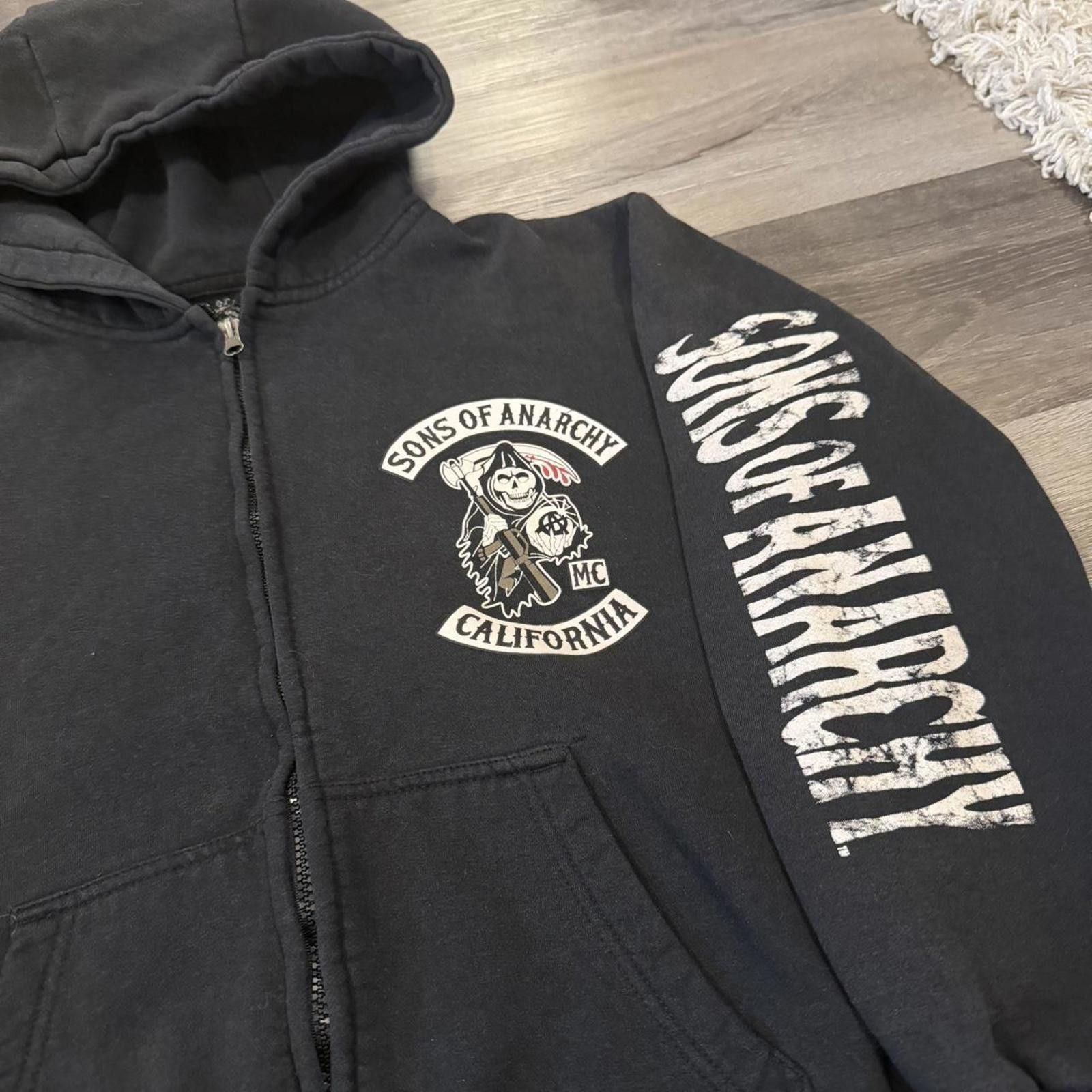 sons of anarchy road gear California zip up hoodie S