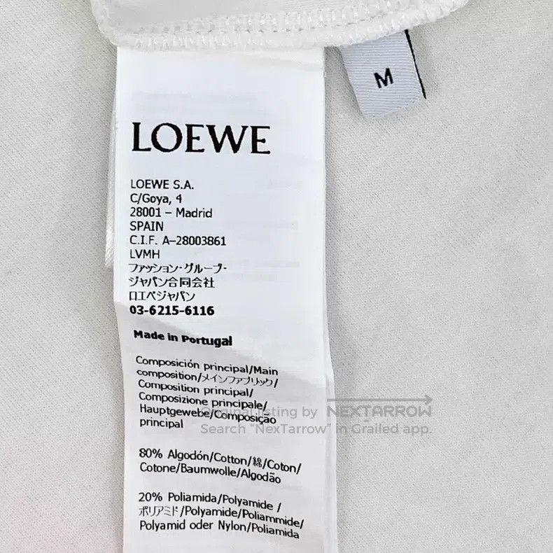 Loewe Loewe 25 Model White Logo Pattern Printed Cotton Crew Neck Size M / US 6-8 / IT 42-44 - 9 Thumbnail
