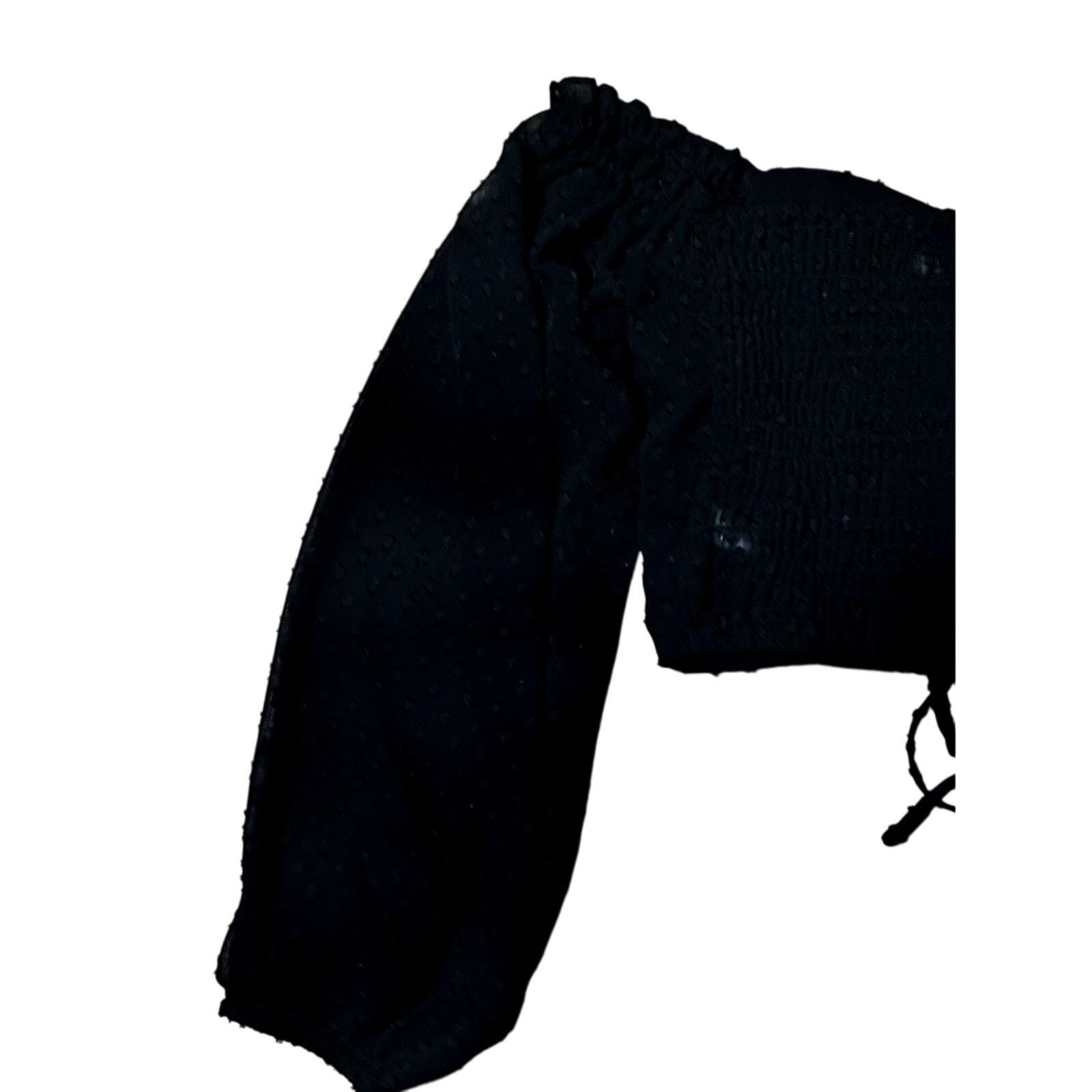 Aeropostale Aeropostale Cropped Top Lace Up Off Shoulder Black W S NWOT Size S / US 4 / IT 40 - 9 Thumbnail