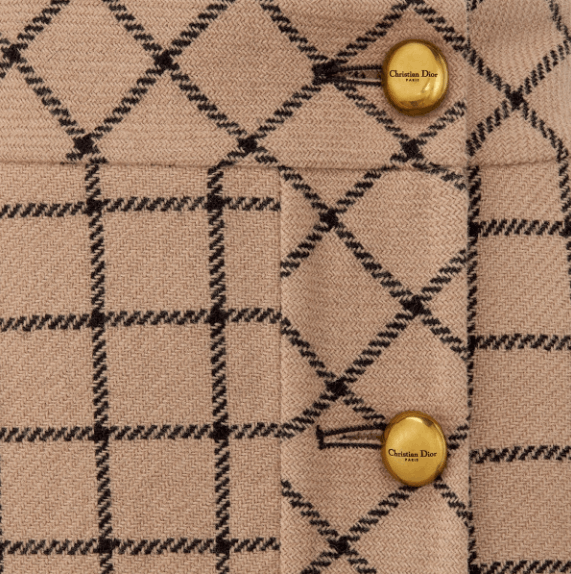 Dior o1w1db11225 450J12 Wrap Mini Skirt in Beige/Black Size 25" / US 0 / IT 36 - 3 Thumbnail