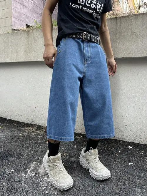 Japanese Brand × Vintage VINTAGE Y2K DRIP denim shorts jorts Size US 34 / EU 50 - 3 Thumbnail