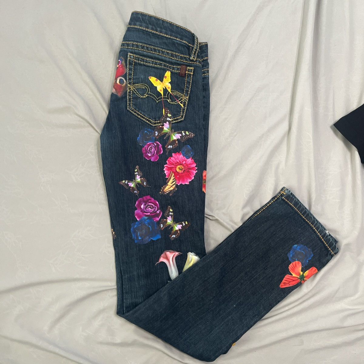 Vintage Rare butterfly jeans Size 26" / US 2 / IT 38 - 2 Thumbnail