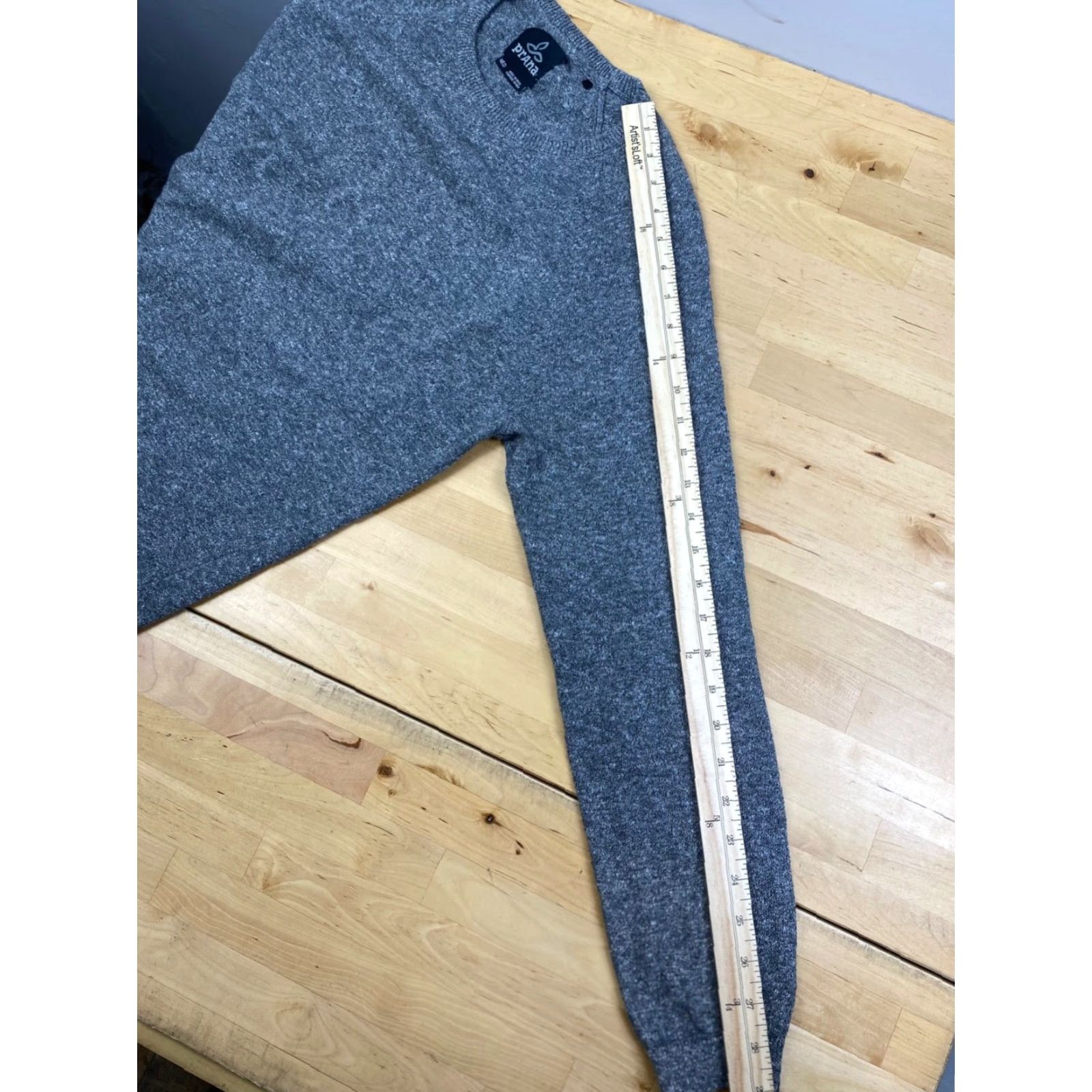 Prana prAna Kaola Crew Sweater Mens M Gray Casual Travel Outdoor Pullover 10039 Size US M / EU 48-50 / 2 - 5 Thumbnail