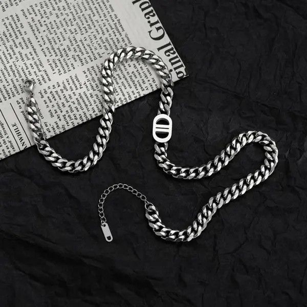 Jewelry Men's Silver Choker Chain Necklace Size ONE SIZE - 4 Thumbnail