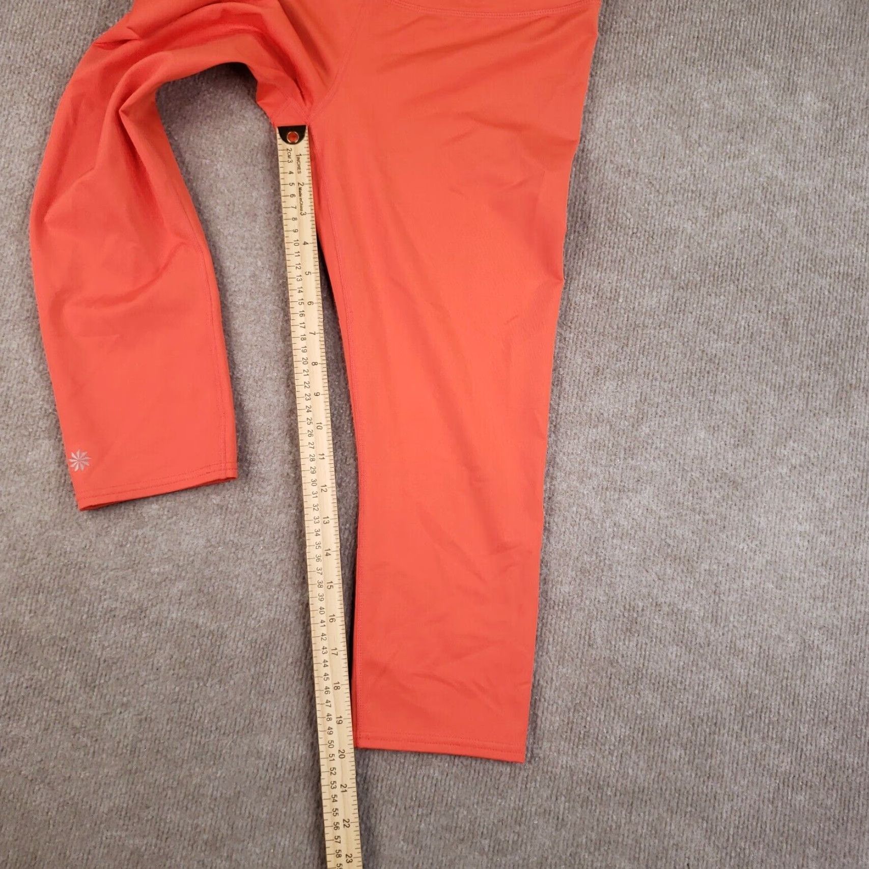 Athleta Athleta Pants Womens M Orange Capri Athleisure Stretch Yoga Casual Relaxed Size 32" / US 10 / IT 46 - 2 Thumbnail