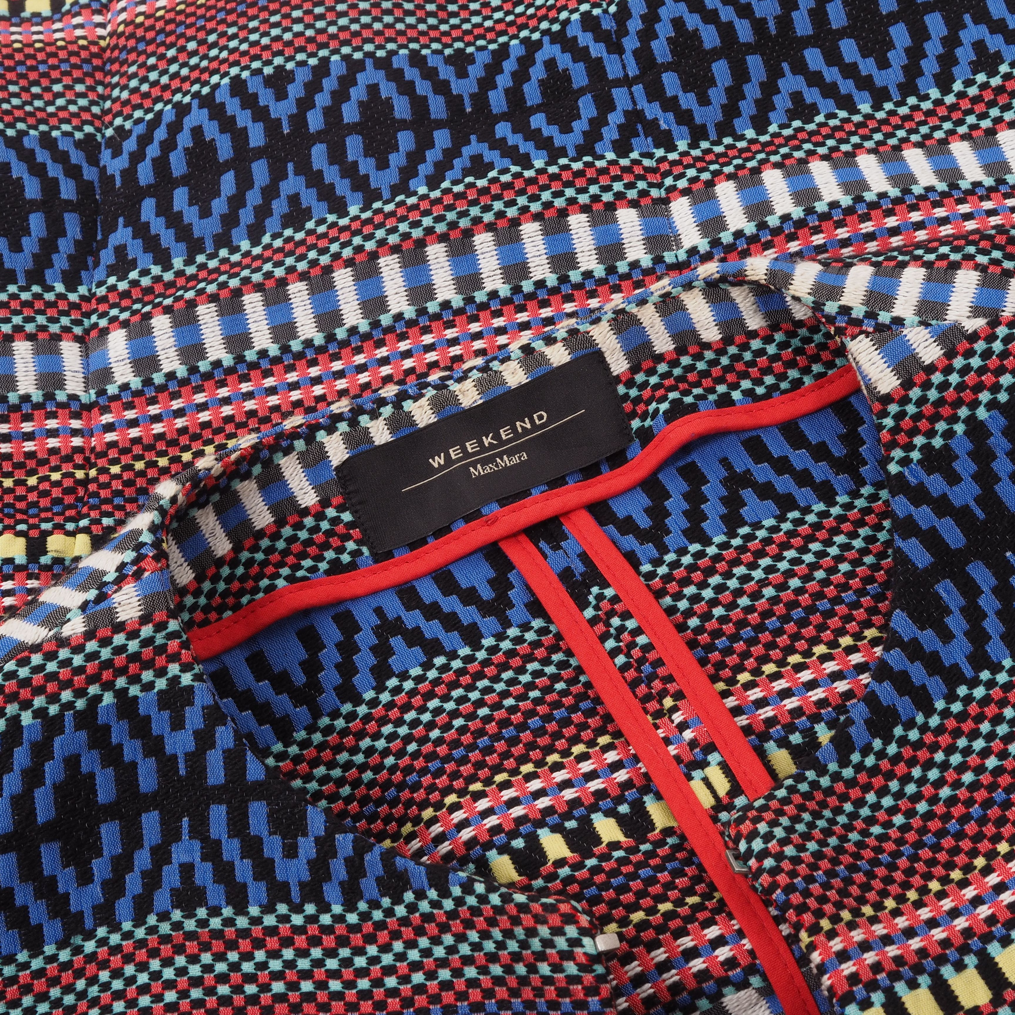 Max Mara × Weekend Max Mara Max Mara Weekend Tribal Pattern Cropped Jacket Multicolor Size M / US 6-8 / IT 42-44 - 6 Thumbnail