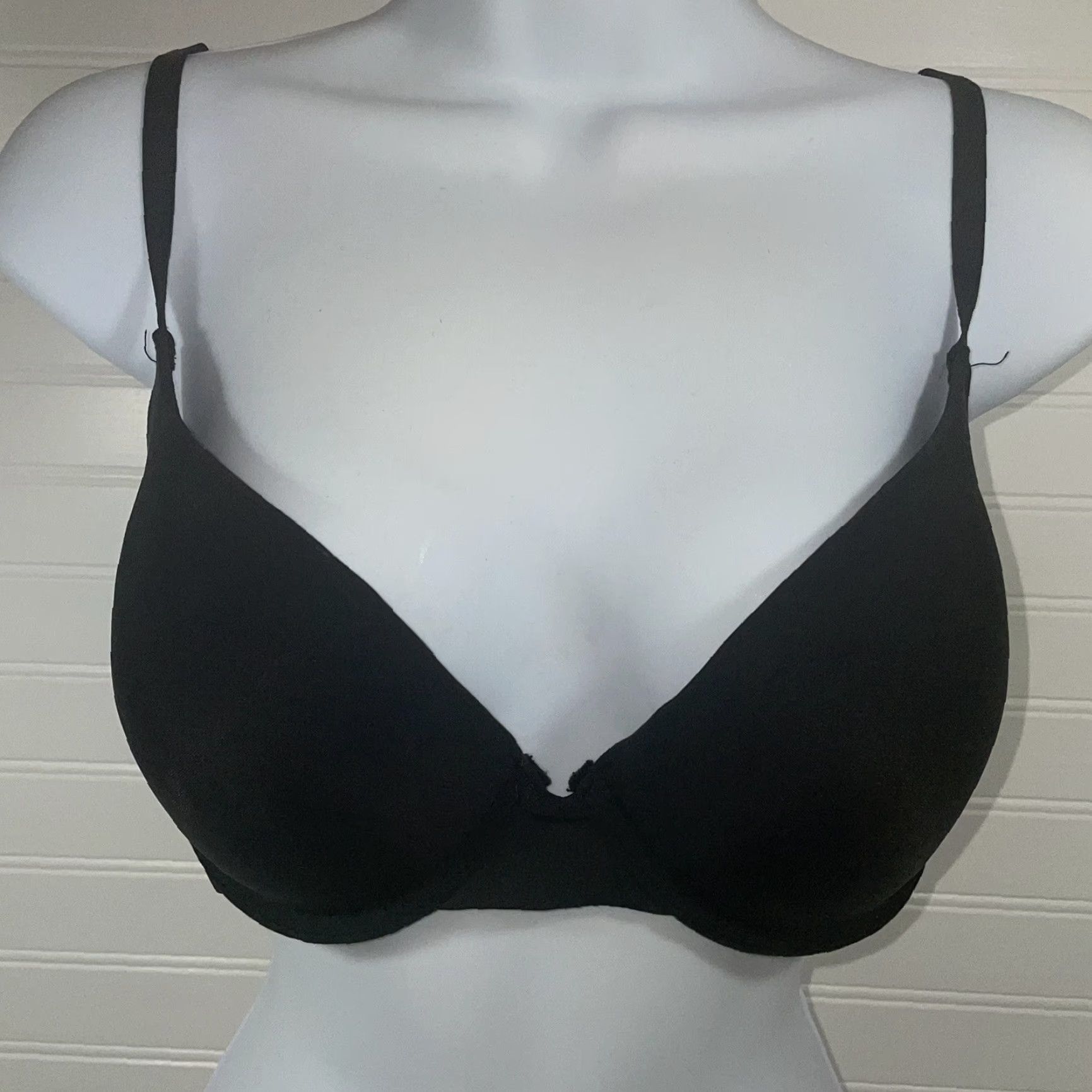 Vince Camuto Vince Camuto Bra 38C Black Underwire Nylon Spandex Solid T-Shirt Adjustable Strap Womens Mens Girls Size ONE SIZE - 2 Thumbnail