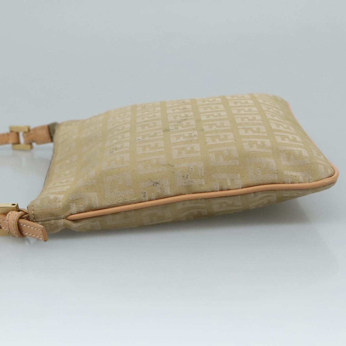 Fendi FENDI Zucchino Canvas Shoulder Bag Beige Gold Size ONE SIZE - 5 Thumbnail