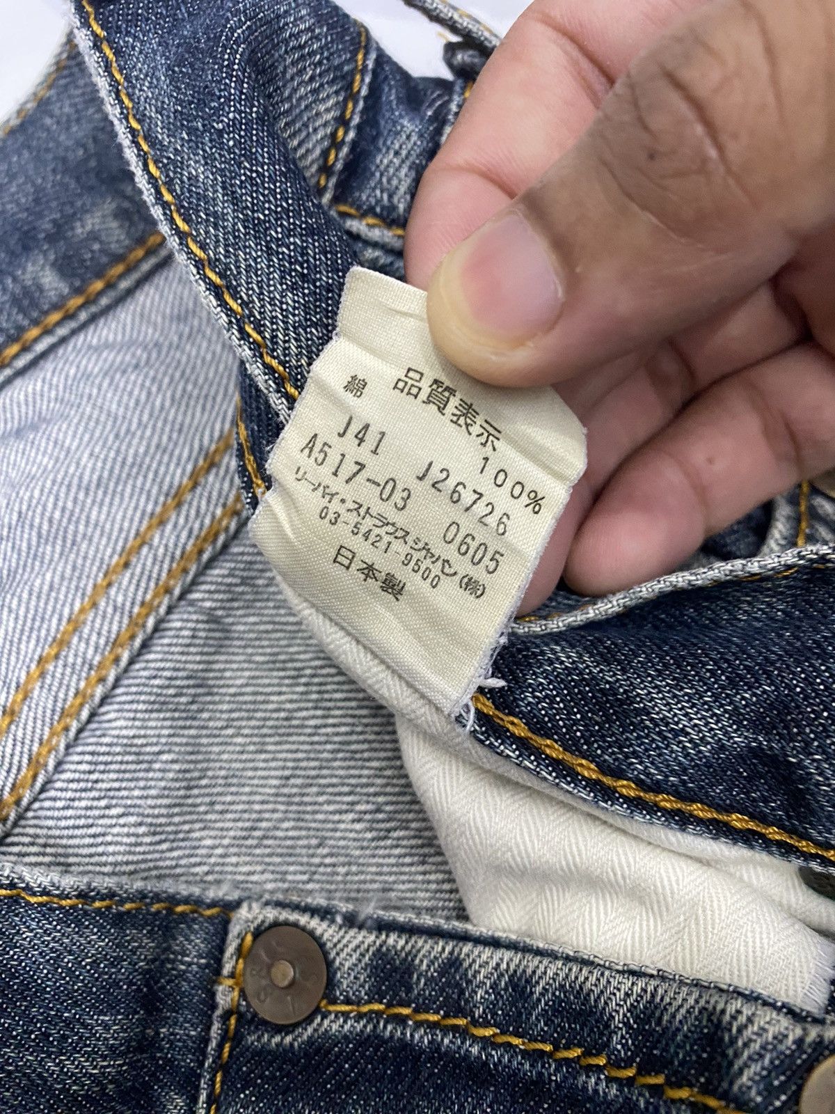 Levi's × Vintage 🔥Levi’s 517 BOOTCUT DISTRESS DENIM JEANS Size 29" - 10 Thumbnail