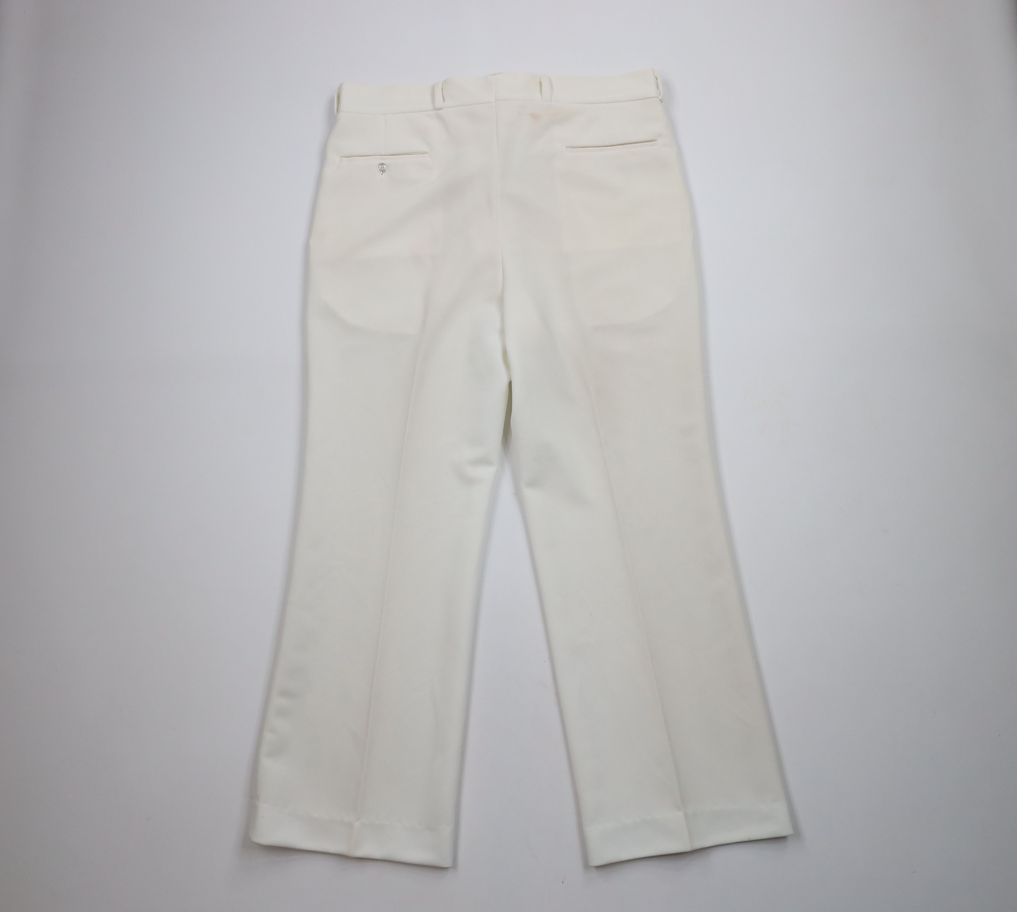 Vintage Vintage 70s Streetwear Knit Bell Bottoms Pants White USA Size US 36 / EU 52 - 10 Thumbnail