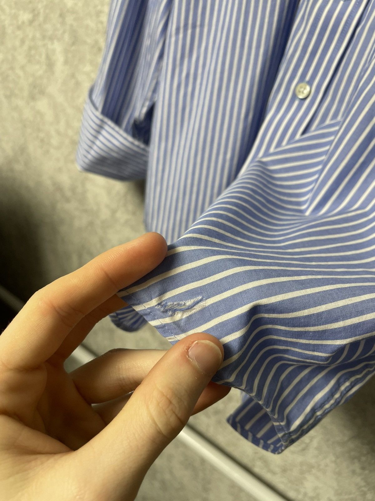 Balmain Vintage Balmain Business Stripe Shirt w/ French Cuffs 16½/42 Size US XL / EU 56 / 4 - 18 Thumbnail