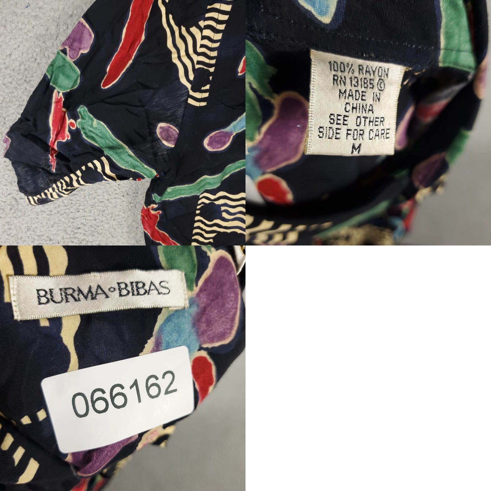 Vintage Burma Bibas Shirt Mens Medium Black Abstract Rayon Button Up Short Sleeve Geometric Pattern Vintage No Size US M / EU 48-50 / 2 - 8 Thumbnail