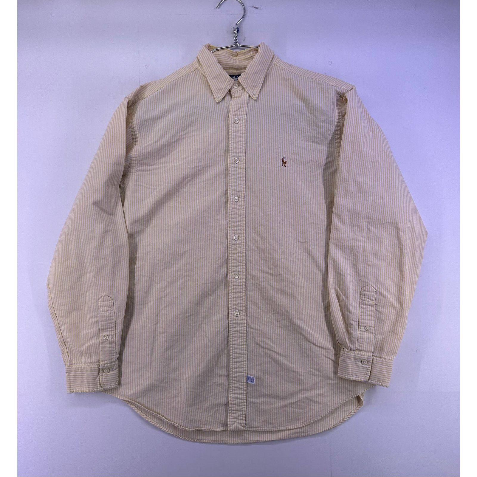 Ralph Lauren Vintage Ralph Lauren Pony Embroidered Striped LS Size 36/17 Size US XL / EU 56 / 4 - 1 Thumbnail