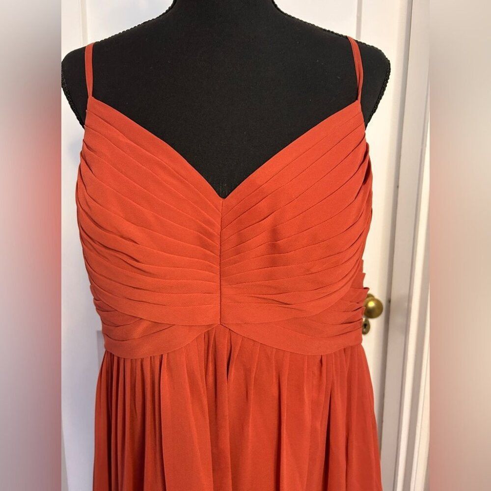 Other Azazie Paprika Aline Pleated Chiffon Dress in Size A16 Size XXL / US 16-18 / IT 52-54 - 5 Thumbnail