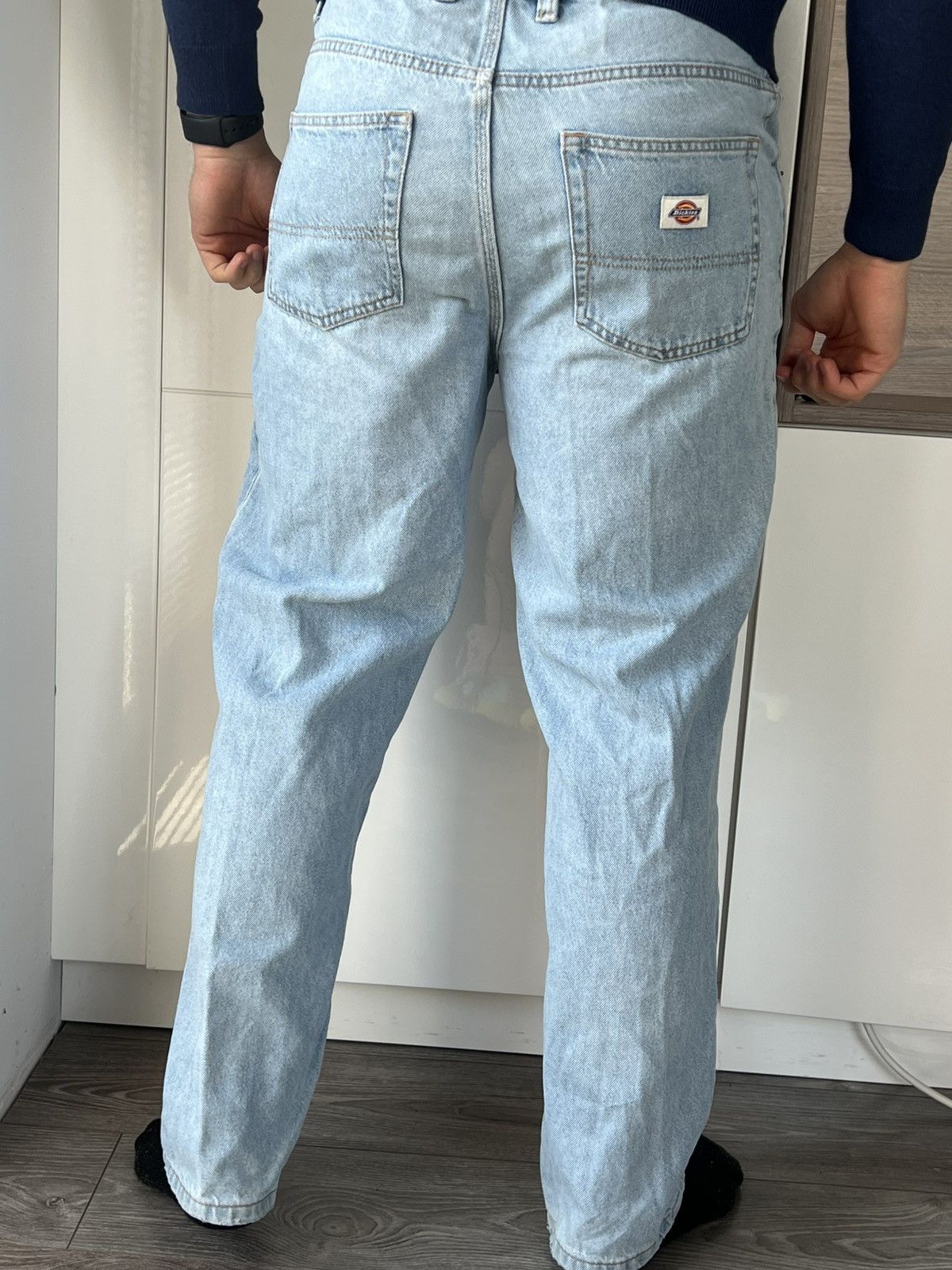 Dickies × Japanese Brand ‼️Dickies Box Logo Baggy Mom Lite White Denim Jeans‼️ Size US 32 / EU 48 - 8 Thumbnail
