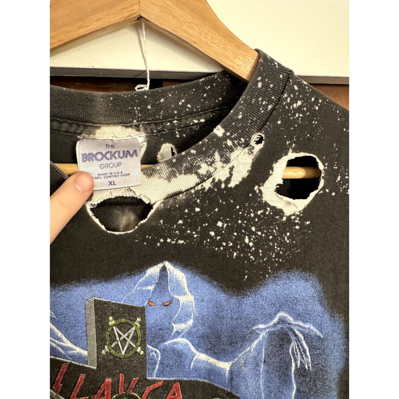 Brockum Vintage Slayer Band Touring in the Abyss Brockum 1991 XL Size US XL / EU 56 / 4 - 3 Thumbnail