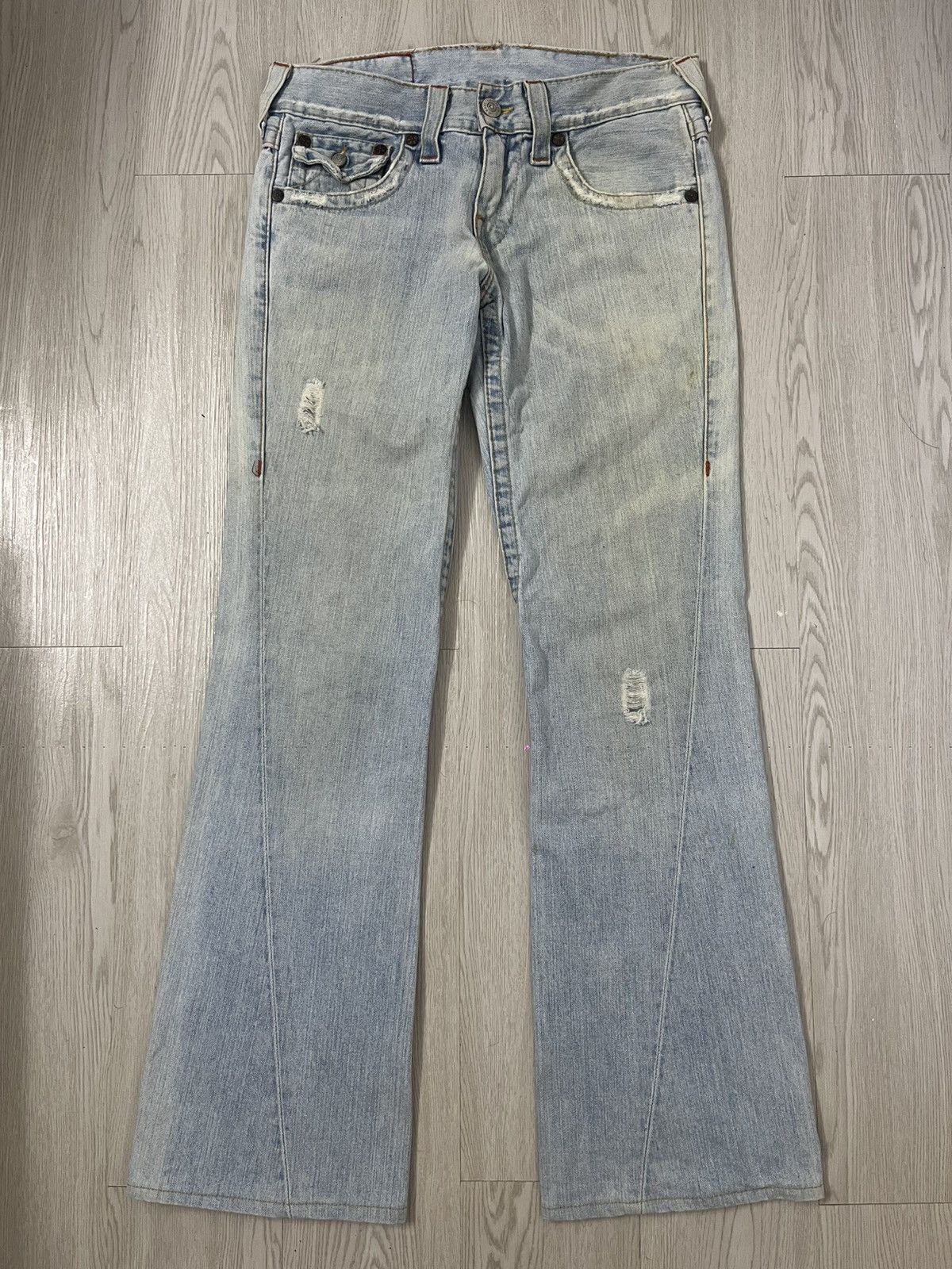 True Religion Vintage True Religion Stone & Tint Flared Jeans Size US 32 / EU 48 - 2 Thumbnail